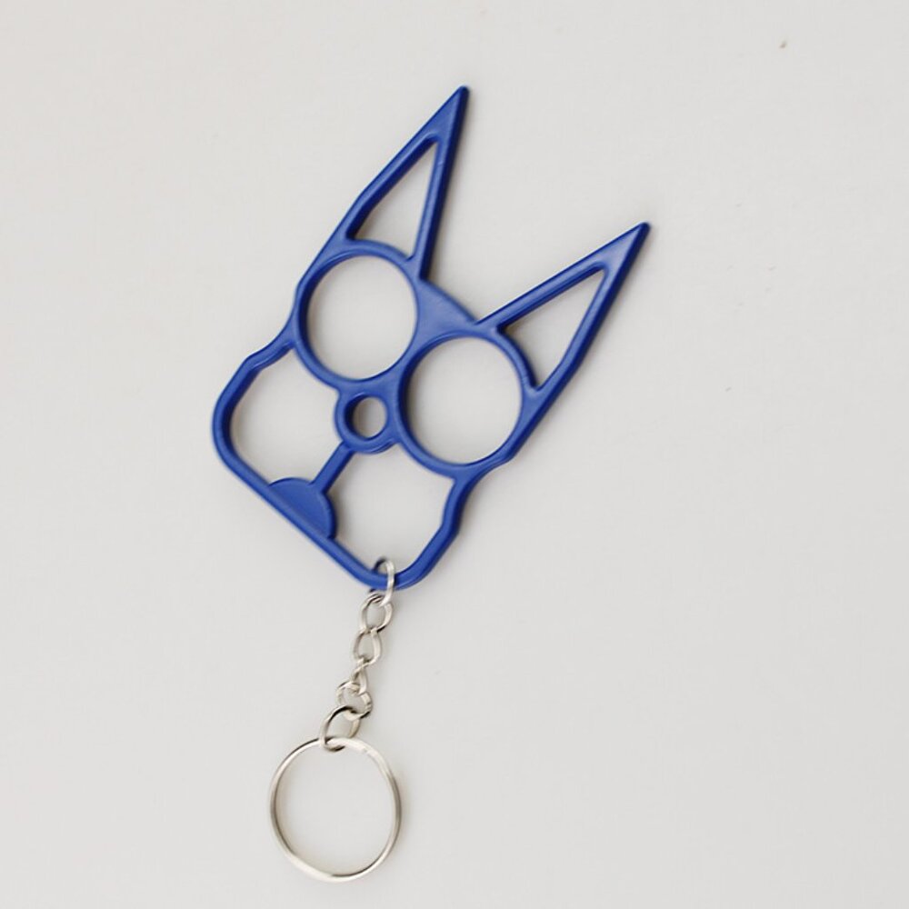 Cat Self Defense Keychain Metal